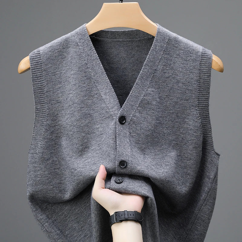 Auswald | Casual Mouwloze Gebreide Sweater voor Heren