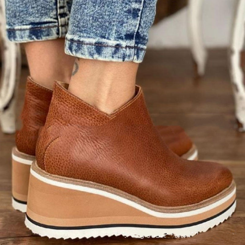 Bella | Trendy Platte Enkellaarsjes met Ritssluiting voor Dames