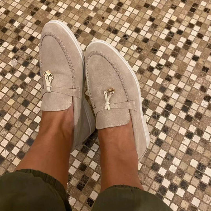 Dames Suède Loafers Instappers Comfortabel en easy slip-on