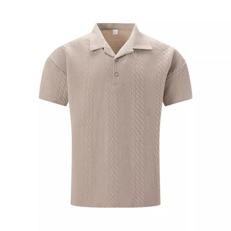 Zomerse Polo met Jacquard Textuur voor Heren
